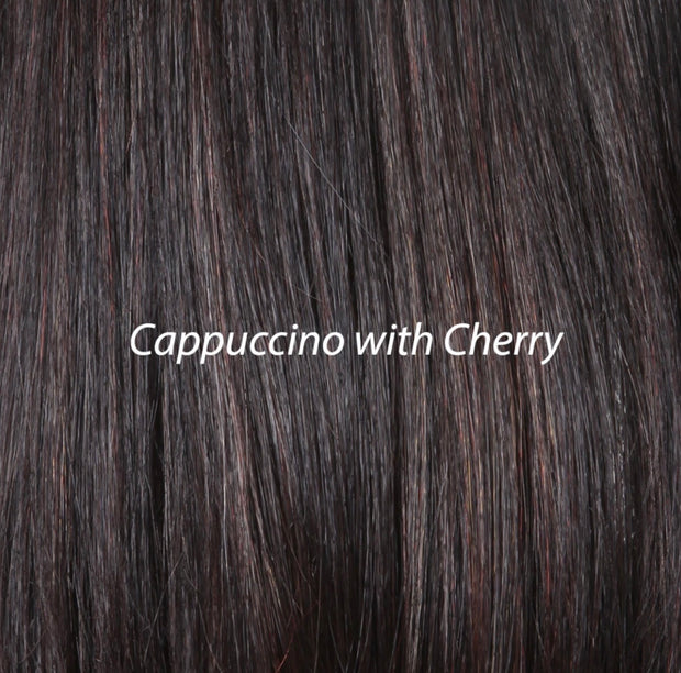 "Caliente" (Cappuccino with Cherry) Luxury Wig