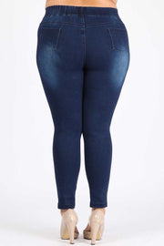 LEG-O/26/27 {Rock Your World} FUYUKAI Denim Jeggings EXTENDED PLUS SIZE 4X/5X  5X/6X