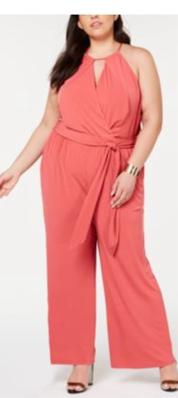 RP-B  M-109 {1.State} Coral Halter Jumpsuit Retail €119.00 PLUS SIZE 1X***FLASH SALE***