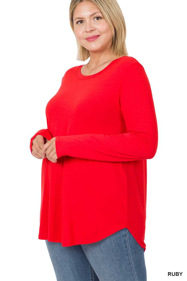 73 SLS-X {Here I Stand} Ruby Red Round Neck Top PLUS SIZE 1X 2X 3X