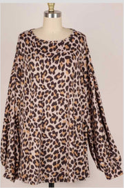 37 PLS-E {Roam With You} SALE!!  Beige Leopard Print Top EXTENDED PLUS SIZE 3X 4X 5X