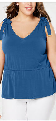 SV-A/M-109 {Michael Kors}  Blue Shoulder-Tie Top Retail €74.00 ***FLASH SALE***