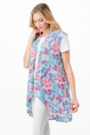 31 OT-A {Inner Sweetness}  SALE!! Mint Fuchsia Printed Vest PLUS SIZE 1X 2X 3X