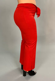 BT-R "How Lovely" Red Pants ***FLASH SALE***With Bow Front Detail PLUS SIZE