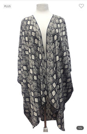 23 OT-Z {Only What Matters}  Snakeskin Print Cardigan PLUS SIZE 1X 2X 3X