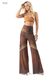 BT-A {Deer Tracks} Brown Deer Print Palazzo Pants SALE!!! PLUS SIZE 1X 2X 3X