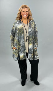 91 OT-E {Screenshot This} Lavender/Gray Snake Skin Cardigan SALE!! PLUS SIZE 1X 2X 3X