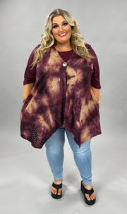 35 OR 37 OT-D {A Sparkle For Me} Purple Tie Dye Vest CURVY BRAND!! EXTENDED PLUS SIZE 3X 4X 5X 6X