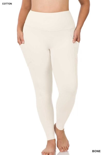 BIN 98 {Start Living} BONE Yoga Leggings PLUS SIZE 1X 2X 3X