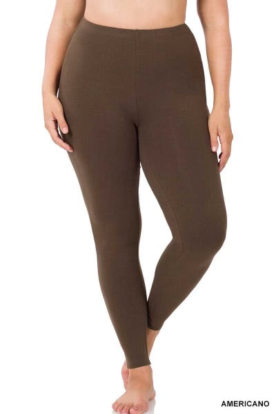 LEG {Pursuit Of Comfort} BROWN Butter Soft Leggings EXTENDED PLUS SIZE3X/5X