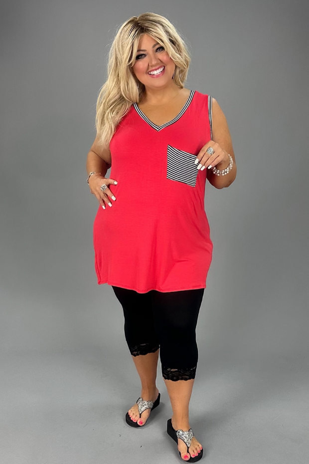 28 SV-C {Positive Feelings} Hot Pink SALE!! Stripe Print Top PLUS SIZE XL 2X 3X