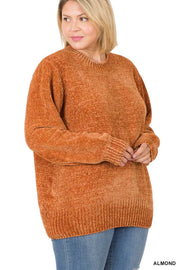 21 SLS-A {Feeling Cozy} Almond Bubble Sleeve Sweater PLUS SIZE 1X 2X 3X