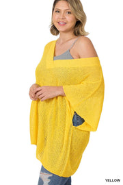 67 SSS-C {Simply Awesome} Yellow Oversized Sweater PLUS SIZE 1X 2X 3X