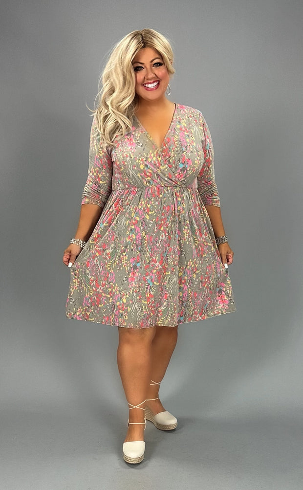 27 PLS-J {Confetti Dreams} Multi-Color Dress w/Pockets PLUS SIZE 1X 2X 3X