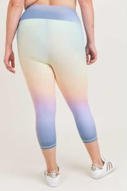 BIN 98 {Pastel Delight} Pastel Tie Dye Capri SALE!!! PLUS SIZE XL, 1X, 2X, 3X