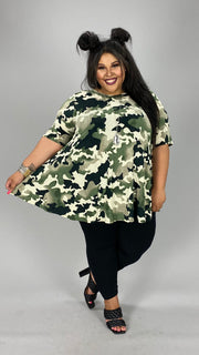 30 PSS-K {Can You See Me} Camo Tunic with Rounded Hem EXTENDED PLUS 3X 4X 5X