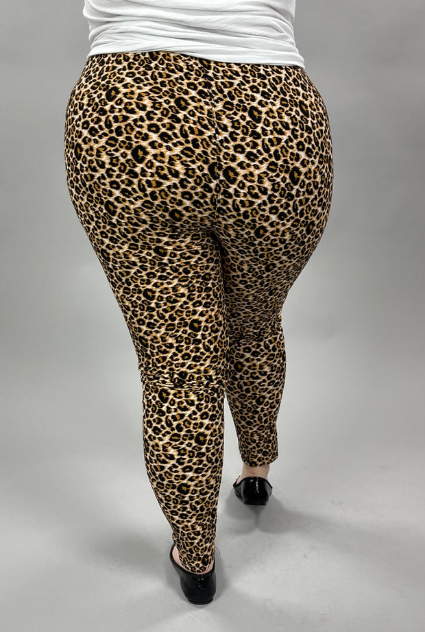 LEG-I  {Sound The Alarm} Cheetah Print Leggings EXTENDED PLUS SIZE 3X/5X