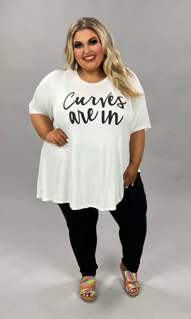 81 GT-F {Curves Are In} Ivory Top  CURVY BRAND Graphic!! EXTENDED PLUS SIZE 3X 4X 5X 6X