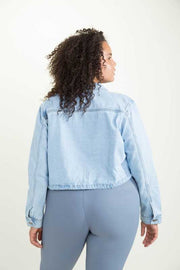 31 OR 38-OT-F{My Hero]  Light Blue Denim Jacket