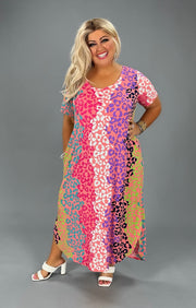 LD-K {Finally Living} SALE!! Coral MultiColor Animal Print Maxi CURVY BRAND!!