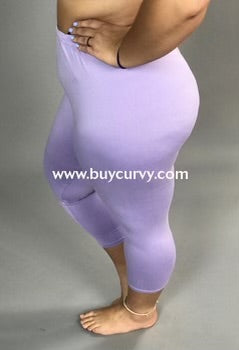 LEG-B {Get On Up} Lavender Butter Soft Capri Leggings  EXTENDED PLUS SIZE 3X-5X