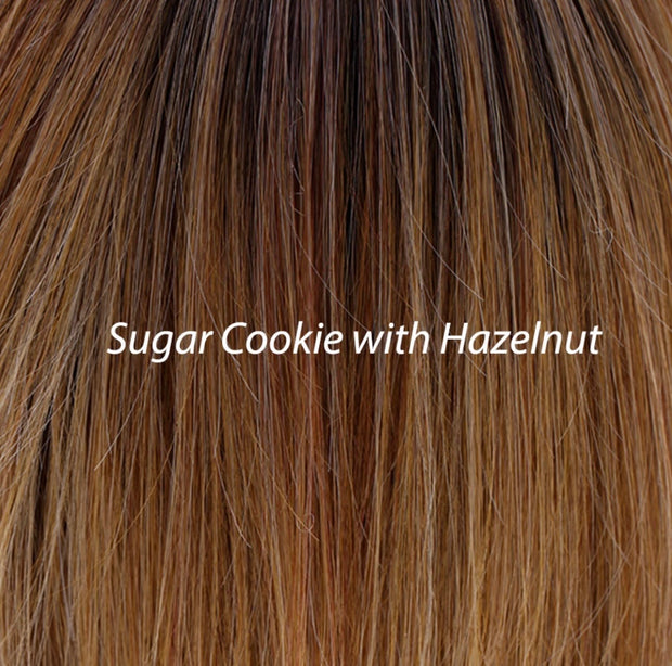"Cold Brew Chic" (Sugar Cookie with Hazelnut) Hand-Tied Luxury Wig