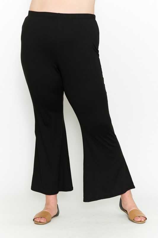 BT-J {Fit To Win} Black Flared Leg Pants SALE!!! EXTENDED PLUS SIZE XL 2X 3X 4X