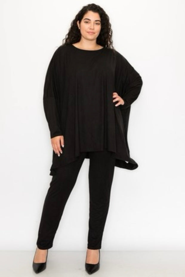 29 SET-Z {As Simple As That} Black "Buttersoft" Loungewear Set EXTENDED PLUS SIZE 3X 4X 5X
