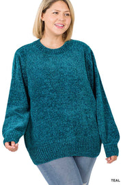 21 SLS-B {Feeling Cozy} Teal Bubble Sleeve SALE !!! Sweater PLUS SIZE 1X 2X 3X