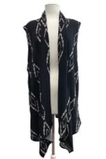 19 OT-J {By Your Side} Black Aztec Print Vest PLUS SIZE 1X 2X 3X