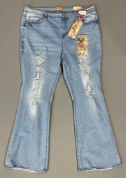 BT-S {Elite} Hi Rise Light Denim Distressed