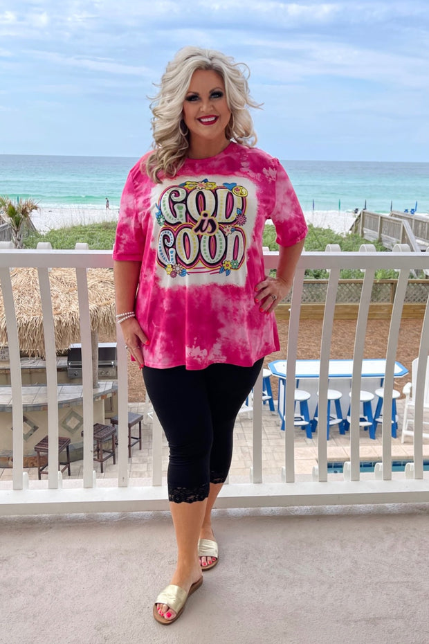26 GT-D {God Is Good} Pink Graphic Tee PLUS SIZE 3X