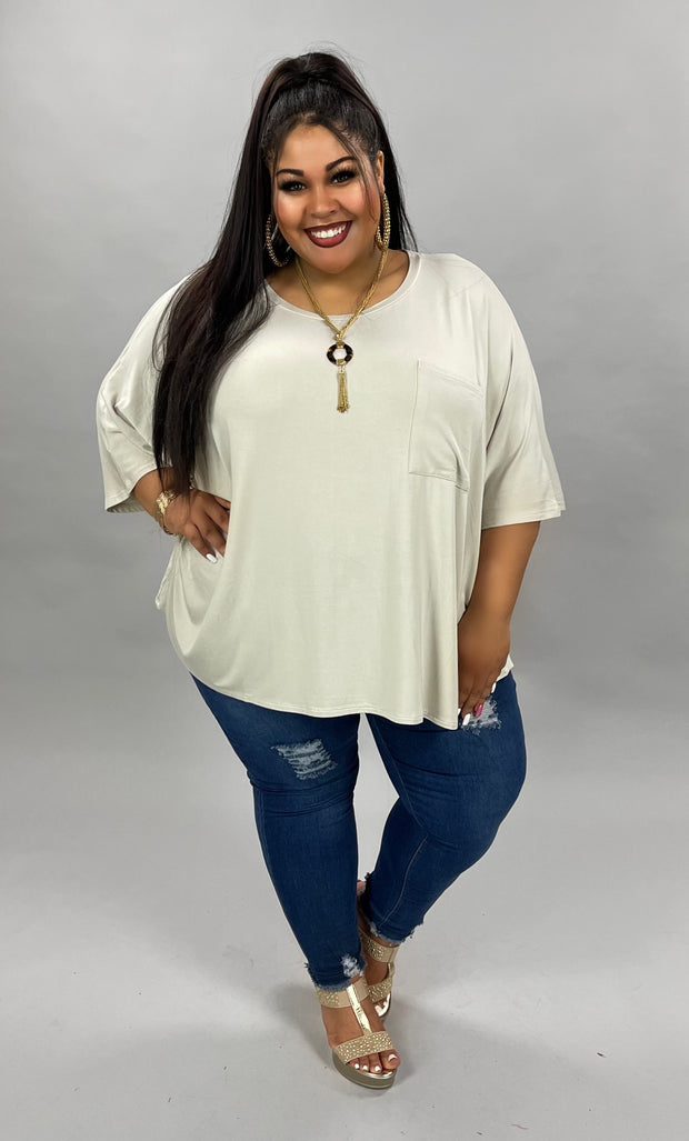 27 SSS-M {Basically Perfect} Bone Pocket Top PLUS SIZE 1X 2X 3X