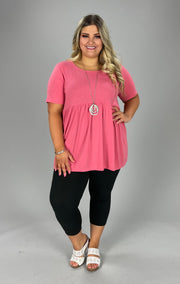 43 SSS-N {Feeling The Love} Desert Rose***SALE*** Babydoll Tunic PLUS SIZE 1X 2X 3X