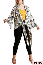 11 OT-H {Express It Out} Umgee  SALE!! Off White Print Cardigan PLUS SIZE XL/1X  1X/2X