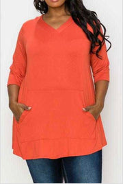 27 OR 20 HD-F {Light & Fun} RUST ***FLASH SALE***Hoodie w/Kangaroo Pocket EXTENDED PLUS SIZE 4X 5X 6X