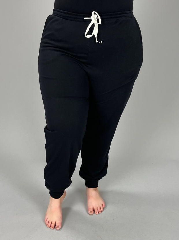 LEG-M OR BT-Z {Run After Me} Black Jogging Pants PLUS SIZE 1X 2X 3X  SALE!!!