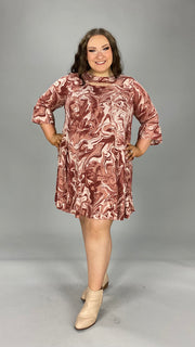 15 PQ-C {Fit For A Queen} Rust Swirl Key Hole Dress PLUS SIZE 1X 2X 3X SALE!!!