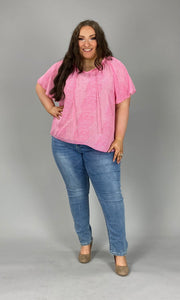 22 PSS-C {Sweet Fascination} Pink Printed***SALE*** Top PLUS SIZE 1X 2X 3X