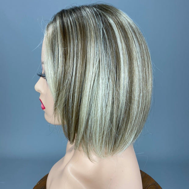 "Double Shot Bob" HAND-TIED (Rootbeer Float Blonde) Luxury Wig