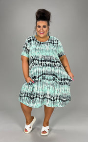 36 PSS-A {Moving To The Beat} Mint Tie***SALE*** Dye Dress PLUS SIZE 1X 2X 3X