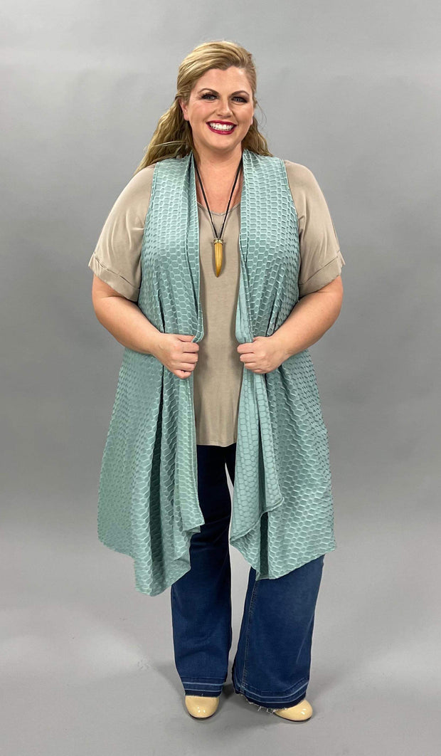 23 OT-B {Love Tune} ***SALE*** Textured Vest PLUS SIZE 1X 2X 3X