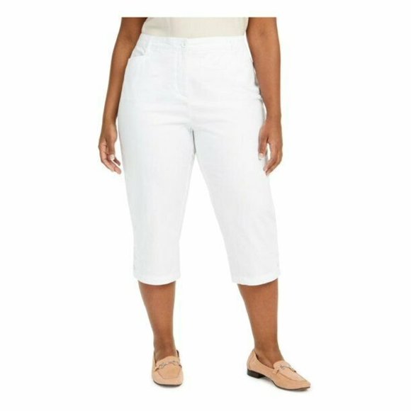 BT-X  M-109   {Karen Scott} White Capri Pants Retail €46.50 PLUS SIZE 22W