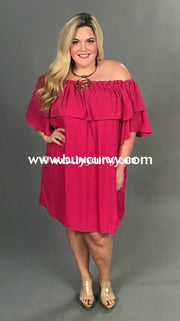 Off-I {Red Carpet Look} Fuchsia Off-Shoulder With Lining {Sale!!} Off Shoulder