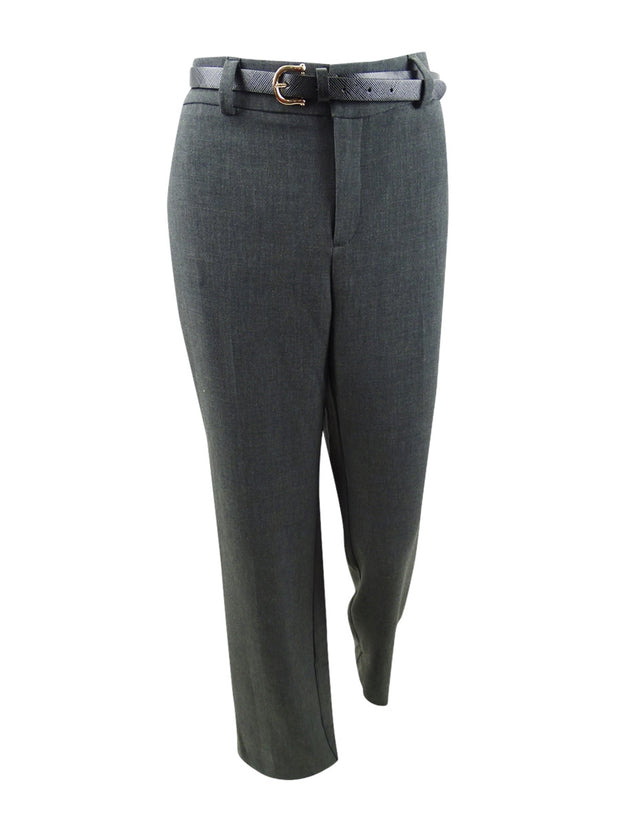 BT-R  M-109 {Charter Club} Charcoal Belted Trouser RETAIL 79.50 24W