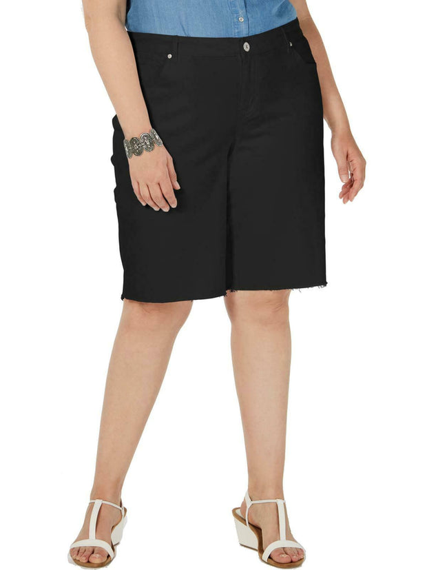 BT-S  M-109 {Style & Co} Black Bermuda Shorts Retail €56.50 20W