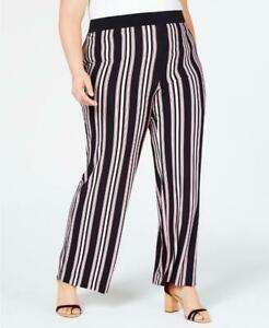 BT-0  M-109 {INC} Black Striped Soft Pants Retail €79.50 PLUS SIZE 2X