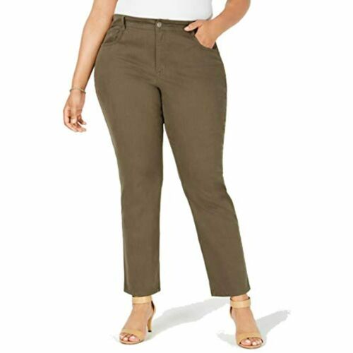 BT-Y  M-109   {Style & Co} Olive Tummy-Control Jeans Retail €59.00 PLUS SIZE 14W 16W 18W 22W