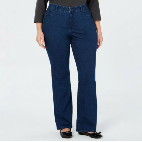 BT-H  M-109  {Charter Club} Blue Bootcut Jeans Retail €69.50 PLUS SIZE 24W