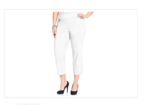 BT-G  M-109  {Alfani} White Cropped Pants PLUS SIZE 16W Retail 69.50 SALE!!